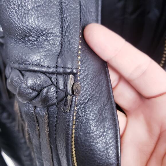 Harley Davidson Willie G Vintage Fringe Leather Motorcycle Biker Women's Jacket - Picture 16 of 16